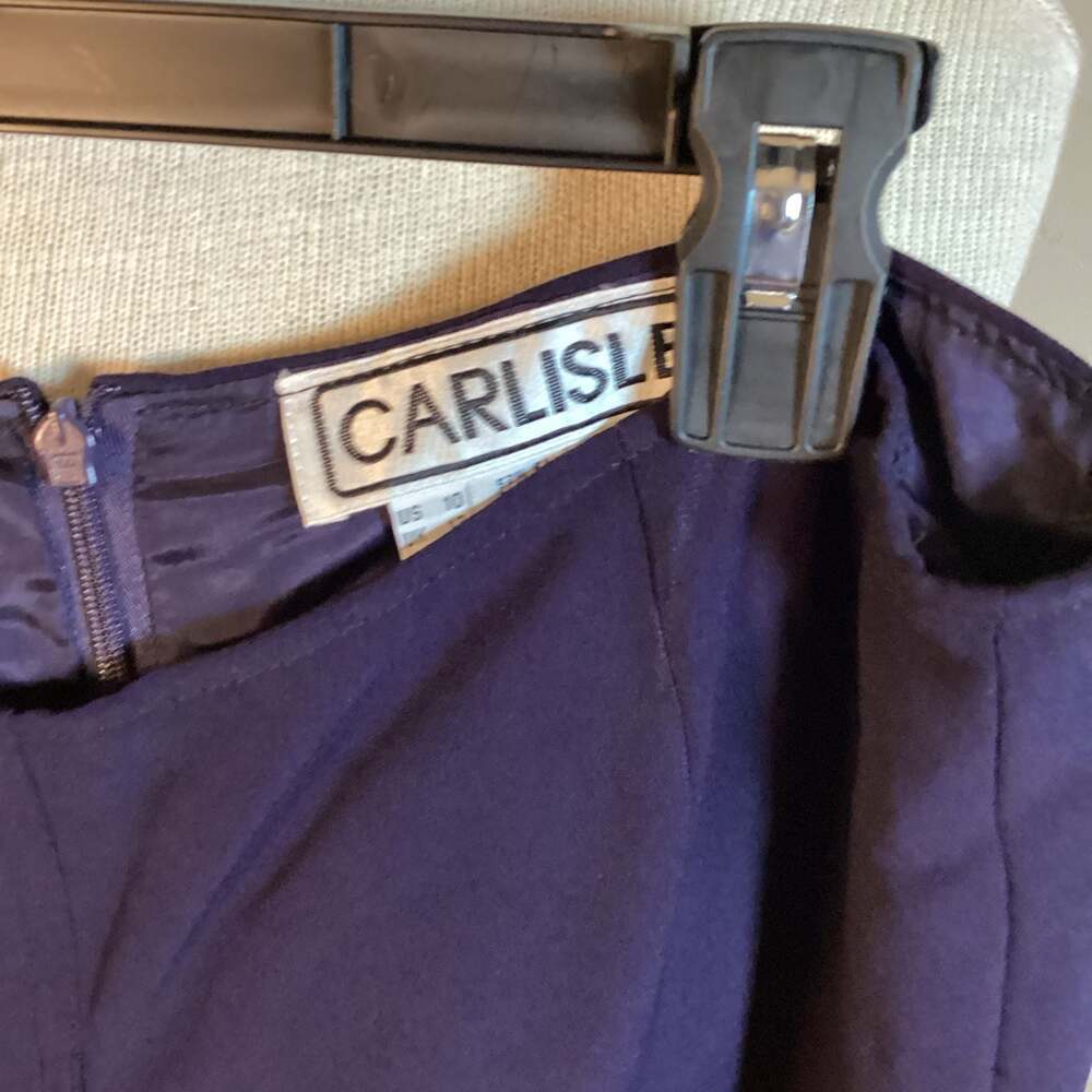 Carlisle Vintage Navy Blue Wool Blend Pencil Skirt Size 10 - Picture 3 of 4